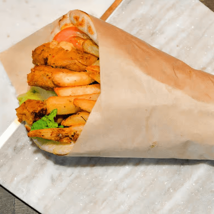 Vegan Kabob Pitta Sandwich
