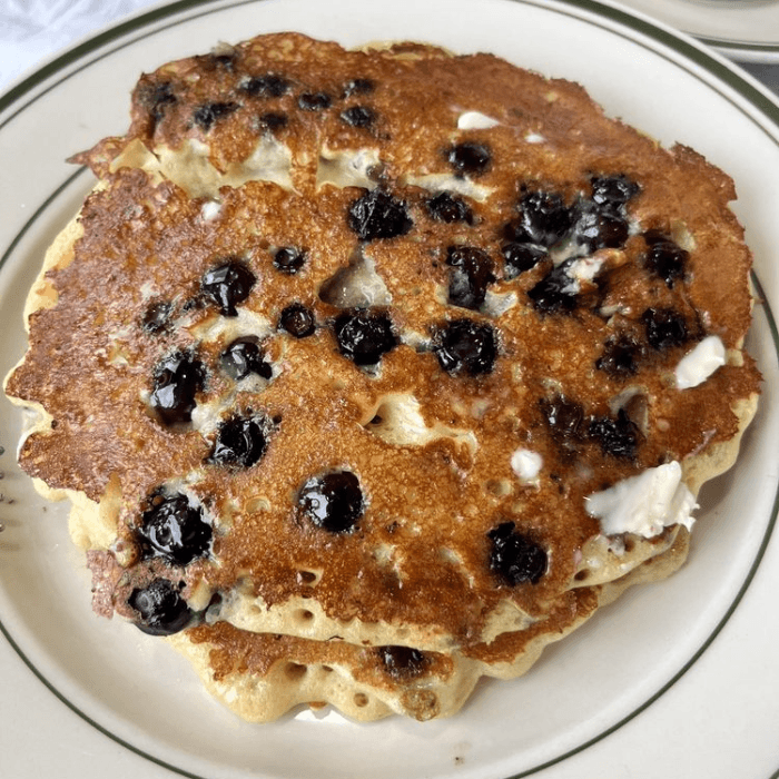 Blueberry Pancakes.