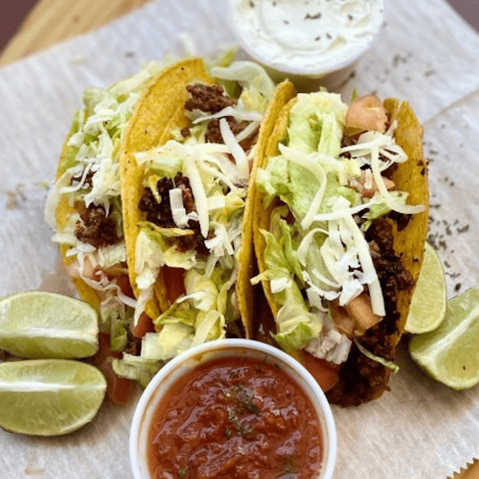 Beef Taco soft shell.