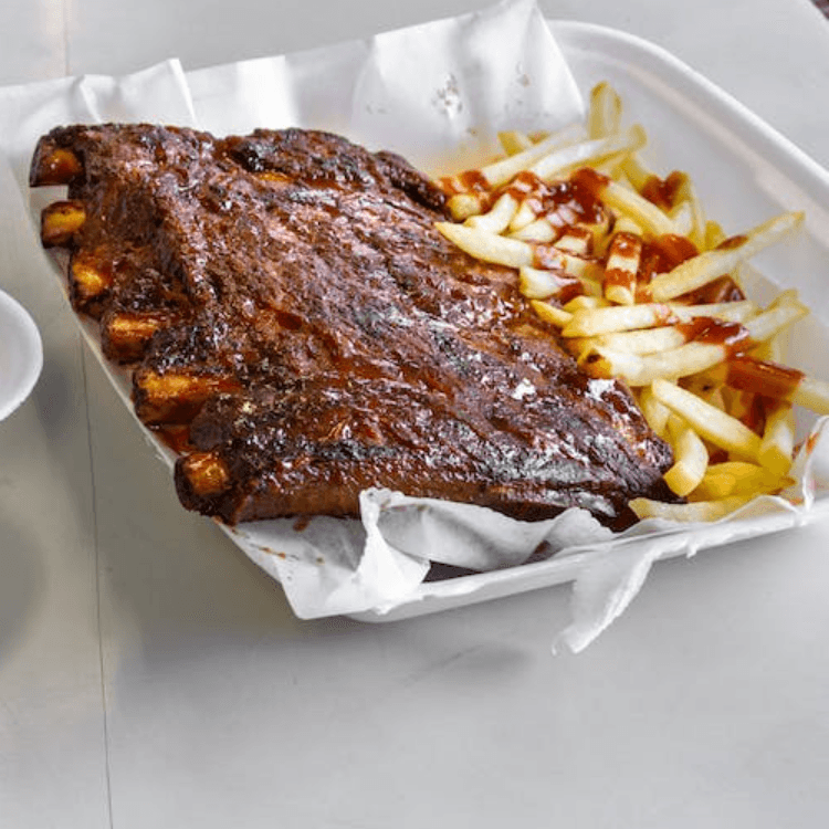 Full Slab Hickory Smoked BBQ Ribs.