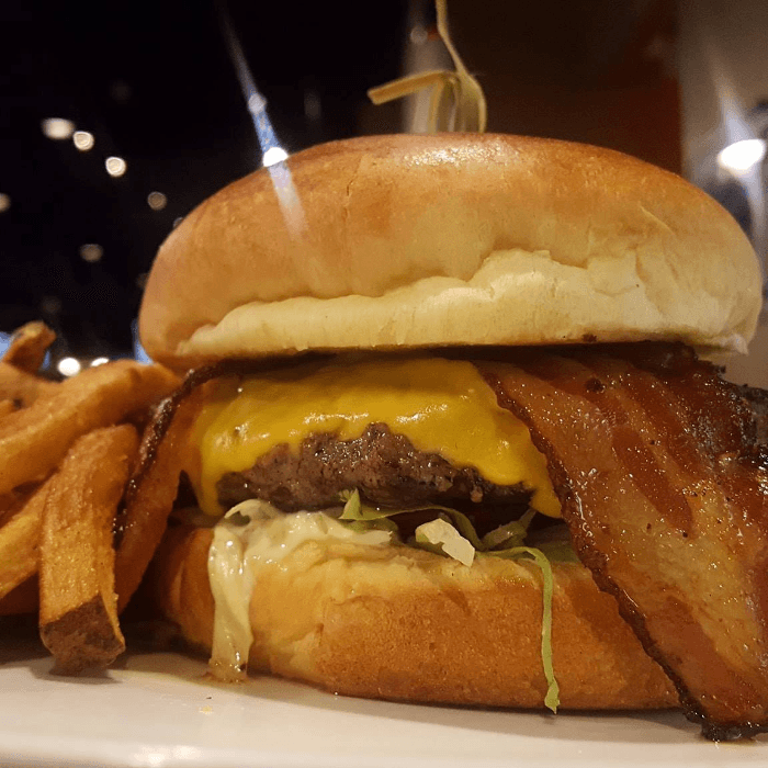 Pepper Bacon Cheddar Burger