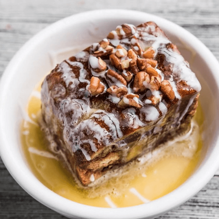 Bread Pudding with Bourbon Sauce.