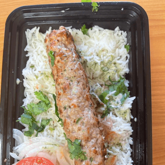 Chicken Kabob Over Rice  