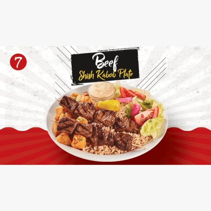 # 7 Beef Shish Kabob Plate