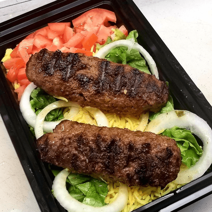 Beef Kabob Over Rice