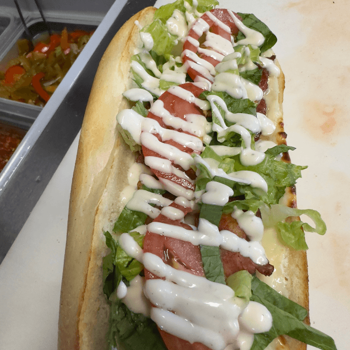 Chicken & Bacon Ranch Melt Sandwich.