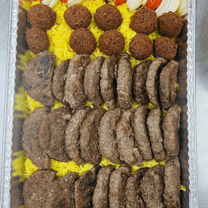Kafta Kababs with Rice Half Tray 