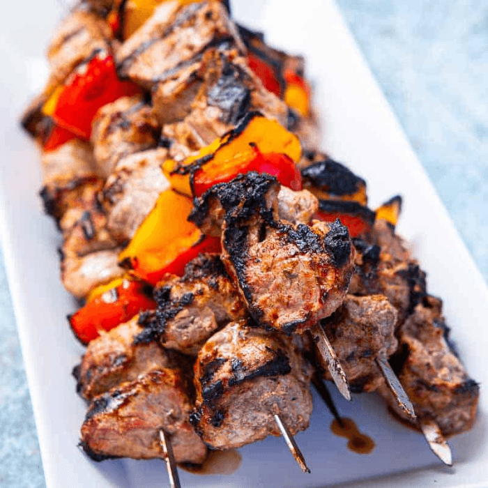 Veggie Skewer / Lamb Platter