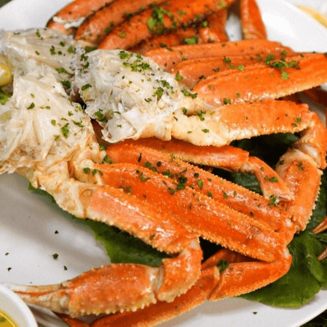 Juicy Snow Crab Served with Corn