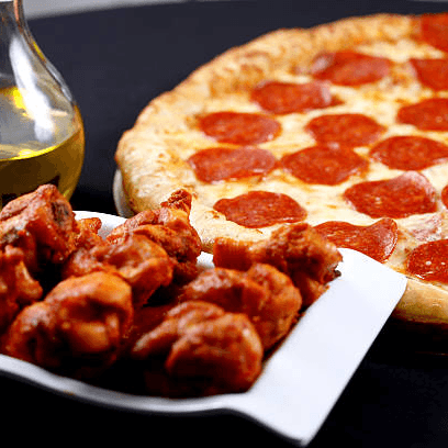 2. One Large 1-Topping Pizza and 7 Pieces Wings Special