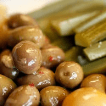 Olives & Pickles Plate. Imported