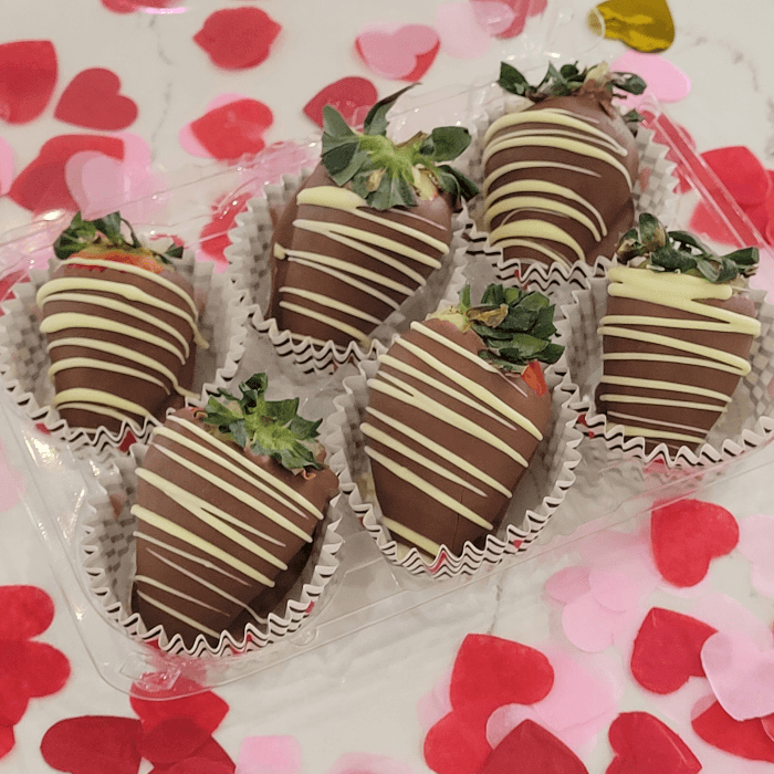 Valentine's Strawberries - 6pcs