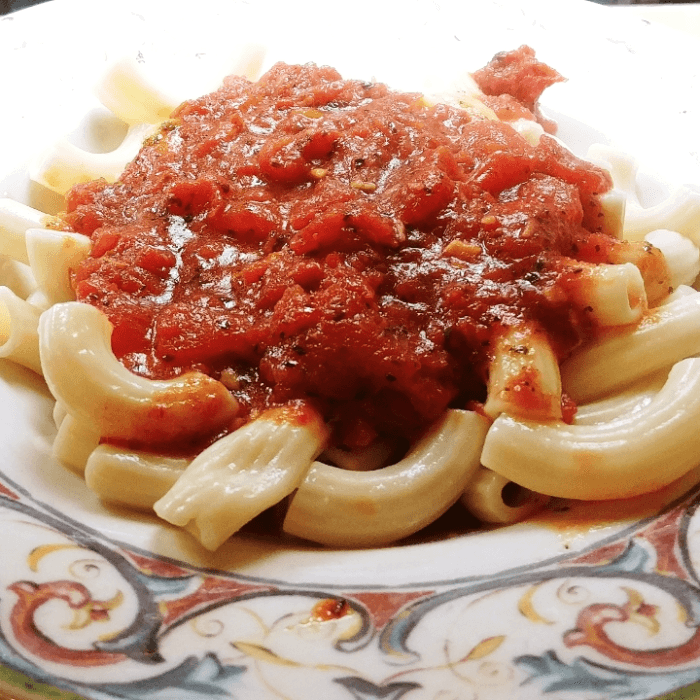 Gluten Free Spaghetti with red sauce