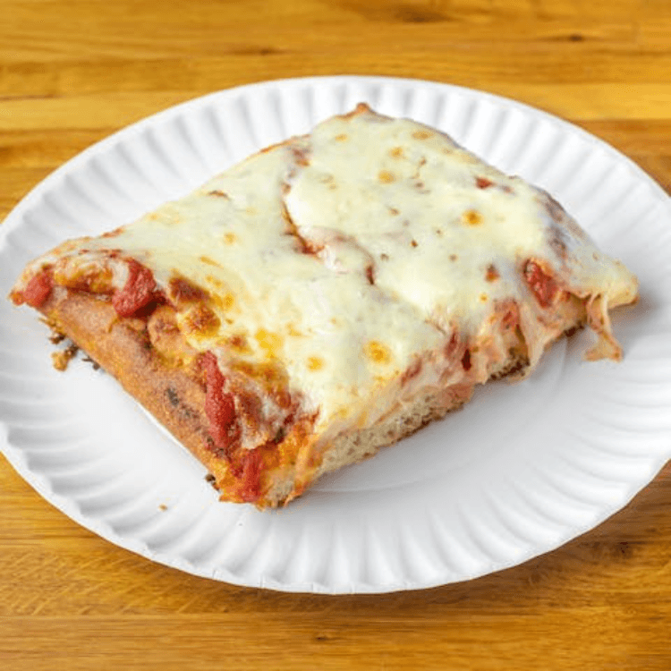 Sicilian Cheese Pizza Slice