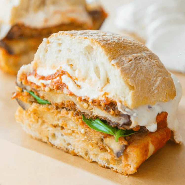 Eggplant Parmesan Sandwich