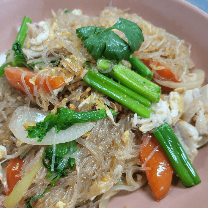 Lunch- Pad Woon Sen (Stir Fried Glass Noodle)