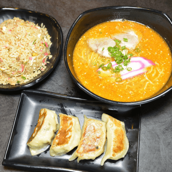 Mini Tan Tan Ramen Combo with gyoza and fried rice