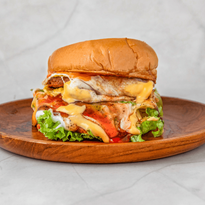 Lemak Burger Single (Burger Ramly).