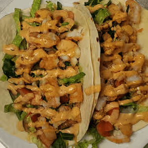 Chipotle Shrimp, Beef or Chicken Tacos