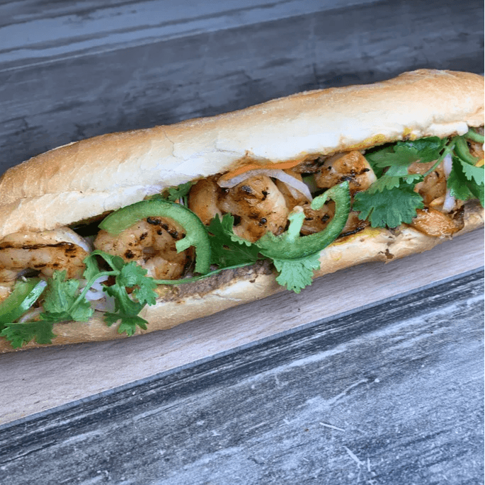 Grilled Shrimp Banh Mi.
