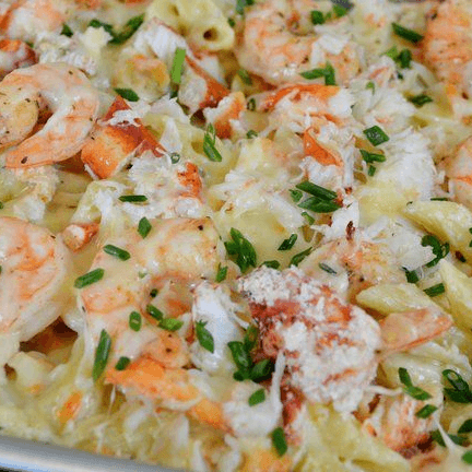 Lobster Shrimp and Crab Mac and Cheese