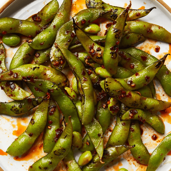 Grilled Spicy Edamame