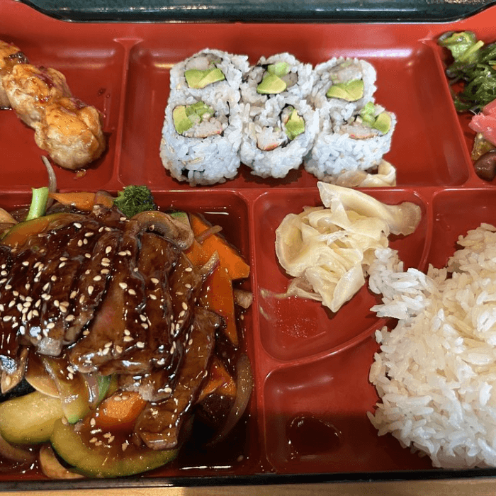Beef Teriyaki Bento Box.