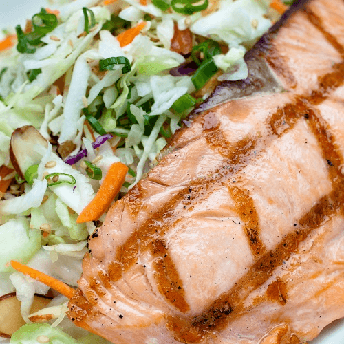 Grilled Salmon Salad.