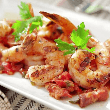 Keto Jumbo Shrimp & Diced Bacon