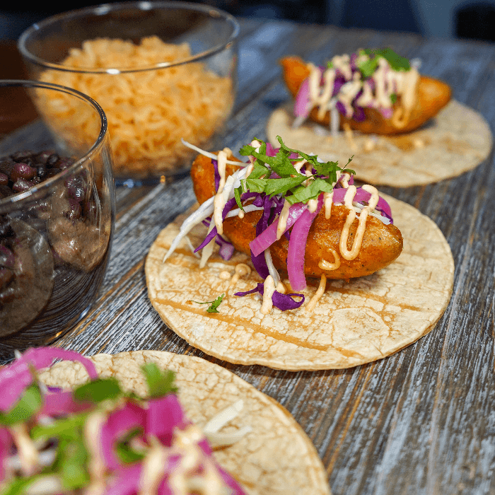 Fried Avo Taco Dinner