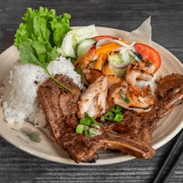 Charbroiled Pork Chop with Rice (Co'm Suon Nuong) # 21.