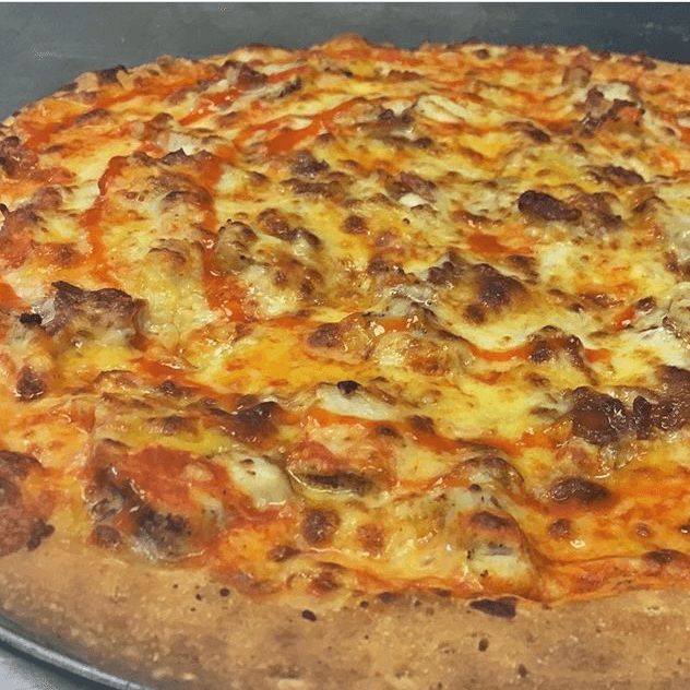 Buffalo Chicken with Ranch Pizza.