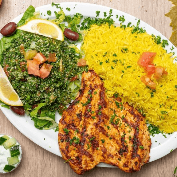 Mediterranean Grilled Chicken Platter