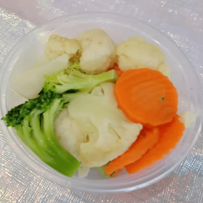 Steamed Vegetables.