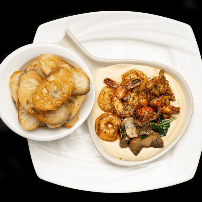 Shrimp & Crawfish Fondeaux with Toasted Butter Bread