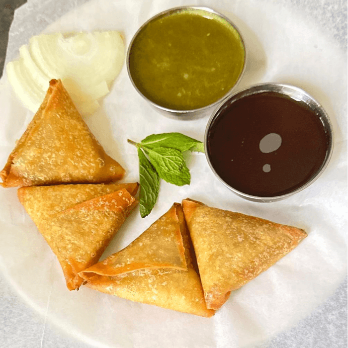 Lamb samosas.