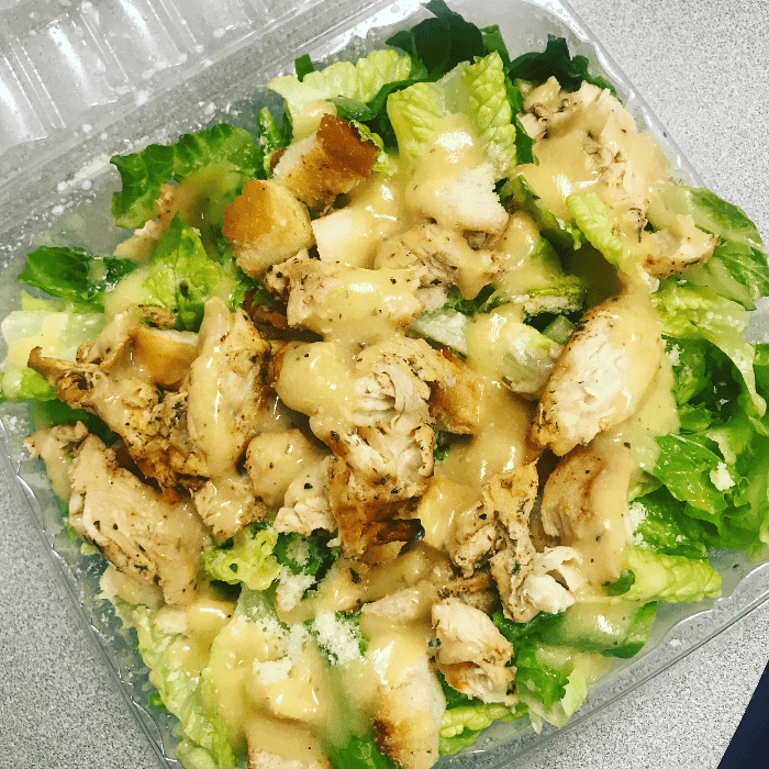 Grilled Chicken Caesar Salad.