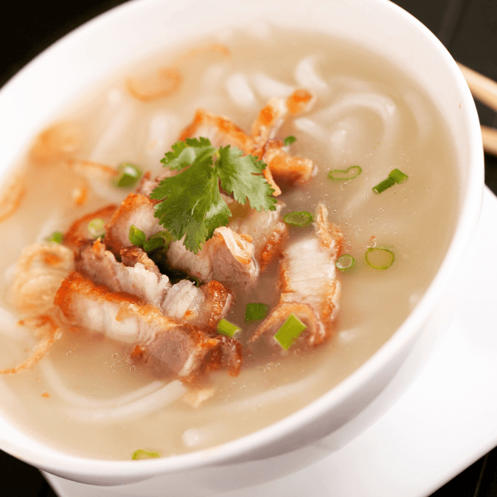 Noodle Soup with Crispy Pork.