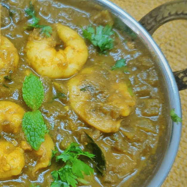 Hariyali Shrimp Curry
