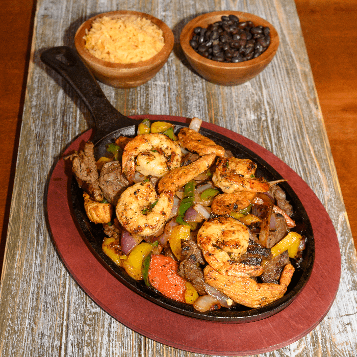 Chicken, Steak and Shrimp Fajitas