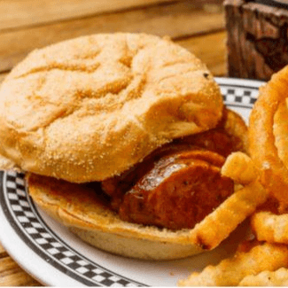 Smoked Sausage Sandwich.