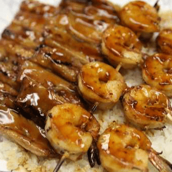 Shrimp & Chicken Teriyaki Combo.