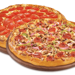 8. Two Large Pizzas with 2-Toppings Each and 2 Liter Soda Special