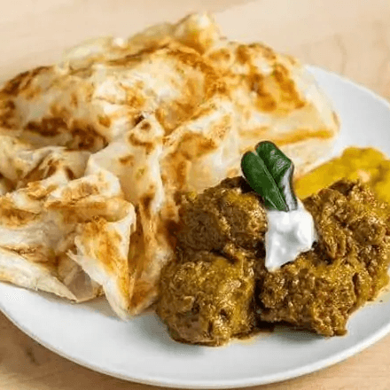 Roti Canai with Chicken Curry