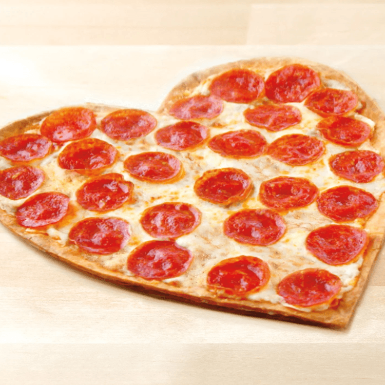Traditional Heart Shaped Pizza