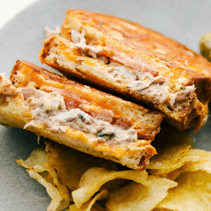 Closed Tuna Melt Sandwich