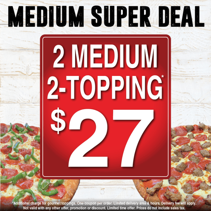 Medium 2 Pizza Deal