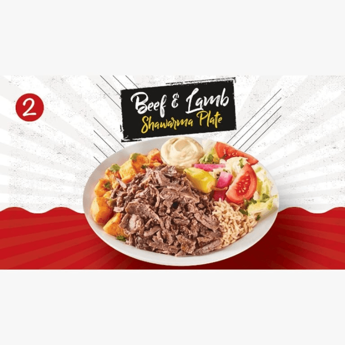 #2-Beef & Lamb Shawarma Plate