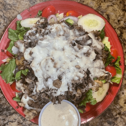 Grilled Mushroom & Steak Salad
