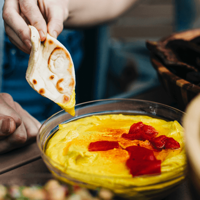 Ginger Turmeric Hummus & Pita